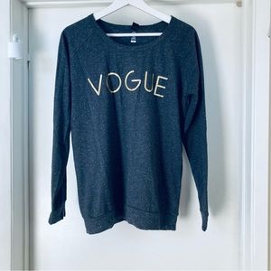 New VOGUE 80’s gold print top cotton anthropologie athletic athleasure yoga